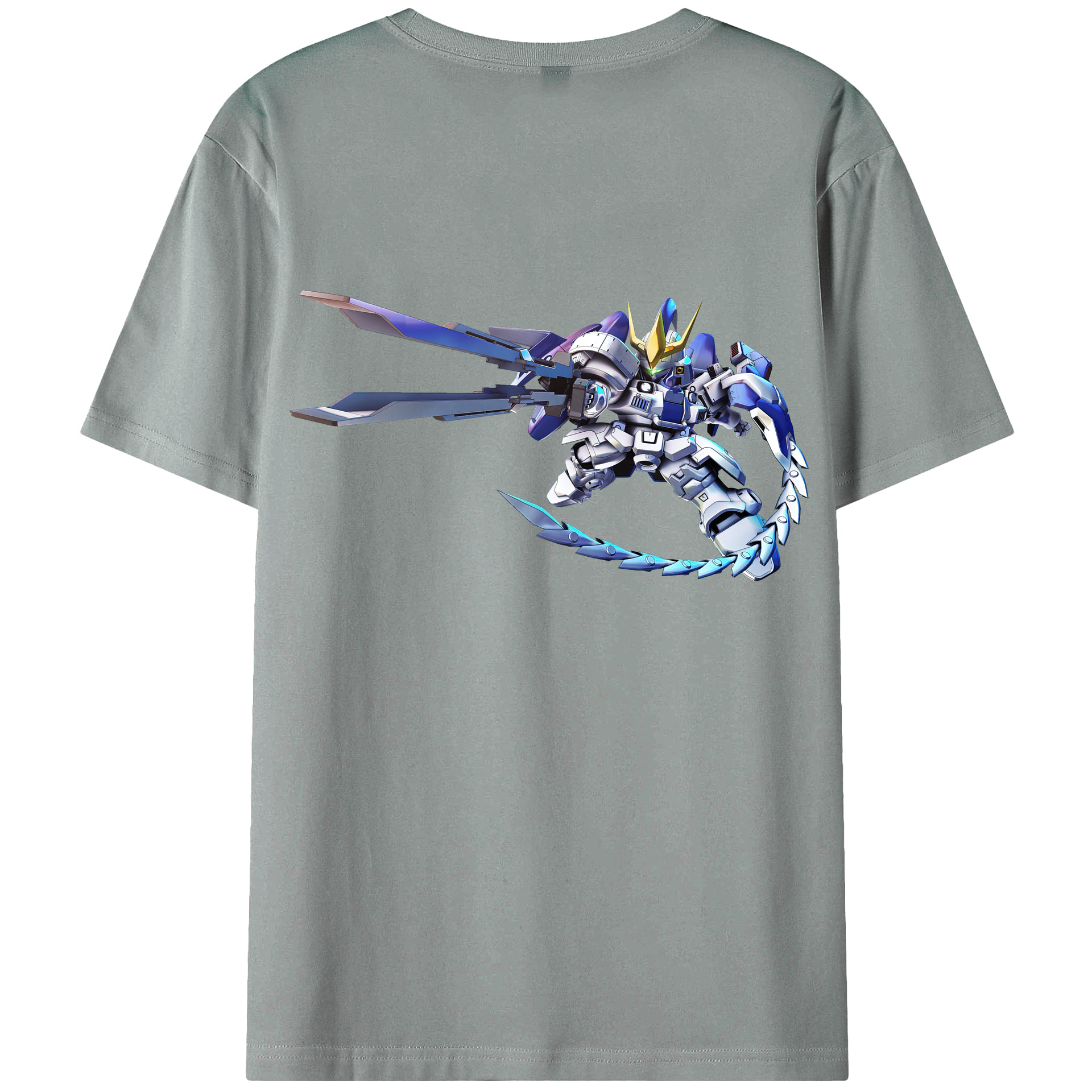 （画像用） 機動戦士ガンダム Mobile Suit Gundam 綿100％ メンズ半袖Tシャツ（バックプリント） 通気性